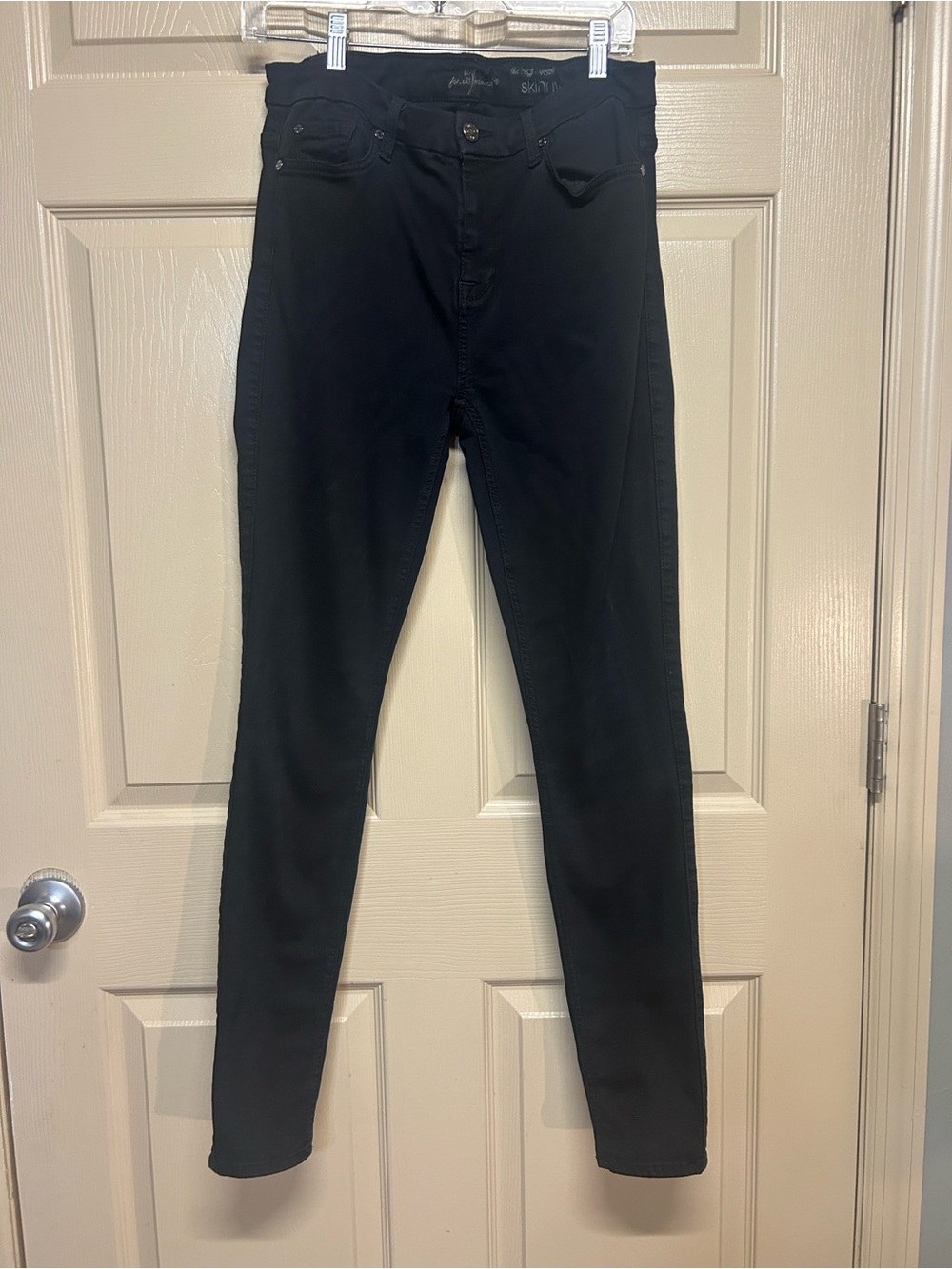 7 For All Mankind Black Skinny Jeans